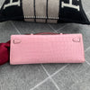 KELLY CUT MATTE NILOTICUS CROCODILE LEATHER BUBBLEGUM WITH PALLADIUM HARDWARE (PHW)