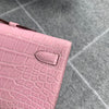 KELLY CUT MATTE NILOTICUS CROCODILE LEATHER BUBBLEGUM WITH PALLADIUM HARDWARE (PHW)