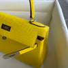 KELLY 28 MATTE MISSISSIPPIENSIS ALLIGATOR LEATHER MIMOSA WITH PALLADIUM HARDWARE (PHW)