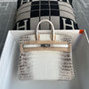 BIRKIN 25 MATTE NILOTICUS CROCODILE LEATHER HIMALAYA WITH PALLADIUM HARDWARE (PHW)