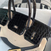 BIRKIN 30 TOUCH SHINY (LISSE) NILOTICUS CROCODILE LEATHER & TOGO LEATHER NOIR WITH GOLD HARDWARE (GHW)