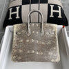 BIRKIN 25 LIZARD LEATHER OMBRE WITH PALLADIUM HARDWARE (PHW)