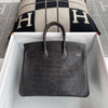 BIRKIN 25 MATTE MISSISSIPPIENSIS ALLIGATOR LEATHER GRAPHITE WITH PALLADIUM HARDWARE (PHW)