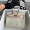 BIRKIN 25 MATTE MISSISSIPPIENSIS ALLIGATOR LEATHER BETON WITH GOLD HARDWARE (GHW)