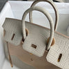 BIRKIN 25 MATTE MISSISSIPPIENSIS ALLIGATOR LEATHER BETON WITH GOLD HARDWARE (GHW)