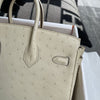 BIRKIN 25 OSTRICH LEATHER PARCHEMIN WITH GOLD HARDWARE (GHW)