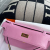 KELLY POCHETTE LIZARD LEATHER BUBBLEGUM WITH GOLD HARDWARE (GHW)