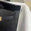 KELLY POCHETTE OSTRICH LEATHER NOIR WITH GOLD HARDWARE (GHW)