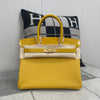 BIRKIN 30 TOUCH SHINY (LISSE) MISSISSIPPIENSIS ALLIGATOR LEATHER & TOGO LEATHER JAUN AMBRE WITH GOLD HARDWARE (GHW)