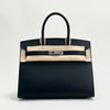 BIRKIN 25 EPSOM LEATHER SELLIER NOIR (BLACK) WITH PALLADIUM HARDWARE (PHW)