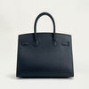 BIRKIN 25 EPSOM LEATHER SELLIER NOIR (BLACK) WITH PALLADIUM HARDWARE (PHW)