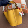 PICOTIN 18 LOCK CLEMENCE LEATHER JAUNE AMBER WITH GOLD HARDWARE (GHW)