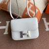 CONSTANCE 18 (MINI) PEARL GREY EVERCOLOR LEATHER WITH PALLADIUM HARDWARE (PHW)