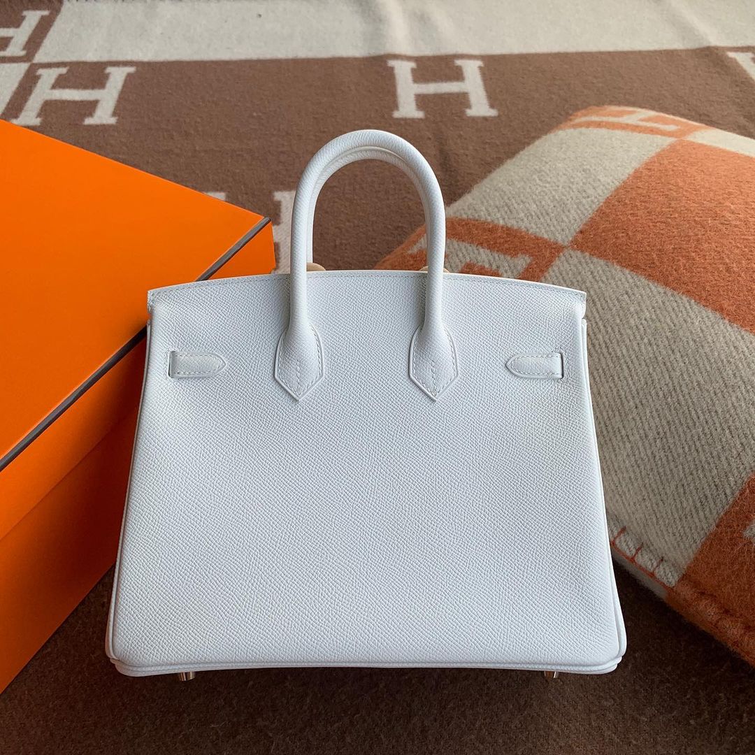 BIRKIN 25 EPSOM LEATHER BLANC (WHITE) WITH PALLADIUM HARDWARE (PHW)