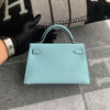 MINI KELLY II (20) EPSOM LEATHER BLEU BRUME WITH PALLADIUM HARDWARE (PHW)