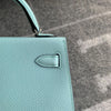 MINI KELLY II (20) EPSOM LEATHER BLEU BRUME WITH PALLADIUM HARDWARE (PHW)