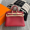 BIRKIN 25 TOGO LEATHER ROUGE GRENAT PALLADIUM HARDWARE (PHW)