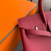 BIRKIN 25 TOGO LEATHER ROUGE GRENAT PALLADIUM HARDWARE (PHW)