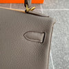 KELLY 28 TOGO LEATHER GRIS ETAIN WITH GOLD HARDWARE (GHW)