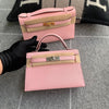 MINI KELLY II (20) CHEVRE LEATHER ROSE SAKURA WITH PALLADIUM HARDWARE (PHW)