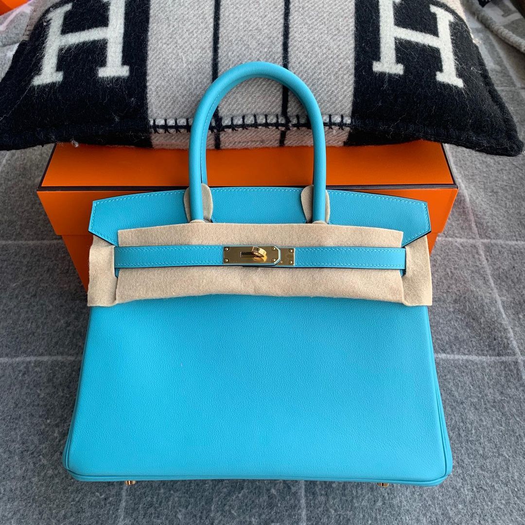 BIRKIN 30 SWIFT LEATHER BLEU DU NORD WITH GOLD HARDWARE (GHW)