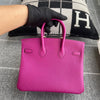 BIRKIN 25 TOGO LEATHER ROSE POURPRE EITH PALLADIUM HARDWARE (PHW)