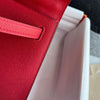 KELLY POCHETTE EPSOM LEATHER ROUGE CASAQUE WITH GOLD HARDWARE (GHW)