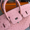 BIRKIN 25 OSTRICH LEATHER PINK TERRE CUITE PALLADIUM HARDWARE (PHW)