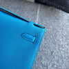 KELLY POCHETTE EPSOM LEATHER BLEU IZMIR WITH PALLADIUM HARDWARE (PHW)