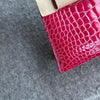 KELLY POCHETTE SHINY MISSISSIPPIENSIS ALLIGATOR LEATHER ROSE EXTREME WITH PALLADIUM HARDWARE (PHW)