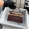 MINI KELLY II (20) EPSOM LEATHER BORDEAUX WITH GOLD HARDWARE (GHW)