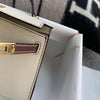 MINI KELLY II (20) EPSOM LEATHER HSS CRAIE & BORDEAUX WITH GOLD HARDWARE (GHW)