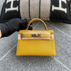 MINI KELLY II (20) CHEVRE LEATHER JAUNE AMBRE WITH GOLD HARDWARE (GHW)