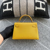 MINI KELLY II (20) CHEVRE LEATHER JAUNE AMBRE WITH GOLD HARDWARE (GHW)