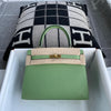 KELLY 25 EPSOM LEATHER VERT CRIQUET WITH GOLD HARDWARE (GHW)