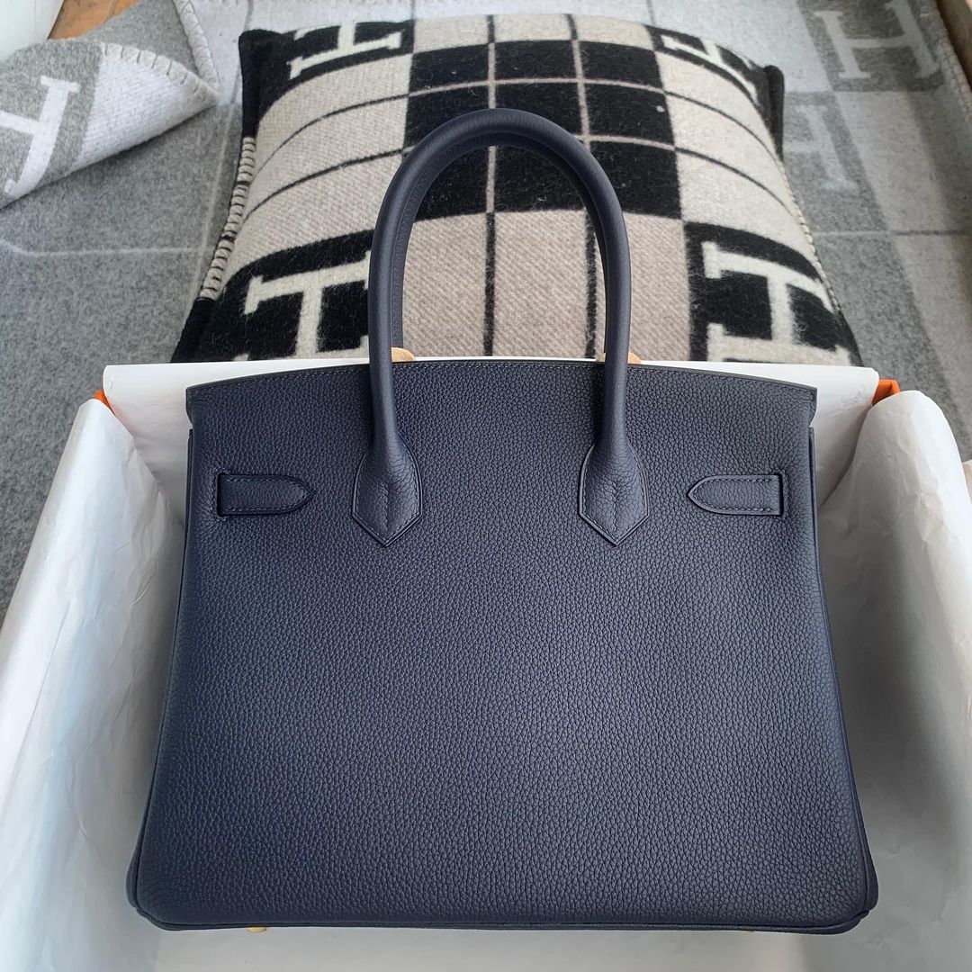 BIRKIN 30 TOGO LEATHER BLEU NUIT WITH GOLD HARDWARE (GHW)