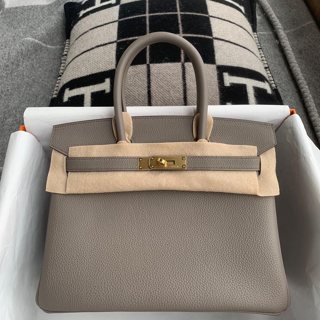 BIRKIN 30 TOGO LEATHER GRIS ASPHALTE WITH GOLD HARDWARE (GHW)