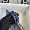 BIRKIN 25 OSTRICH LEATHER HSS BI-COLOR GRIS AGATE AND BLEU IRIS GOLD HARDWARE (GHW)