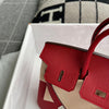 BIRKIN 25 TOGO LEATHER ROUGE CASAQUE WITH PALLADIUM HARDWARE (PHW)