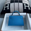 MINI KELLY II (20) EPSOM LEATHER BLEU ZANZIBAR WITH PALLADIUM HARDWARE (PHW)