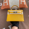 MINI KELLY II (20) EPSOM LEATHER JAUNE AMBRE WITH PALLADIUM HARDWARE (PHW)