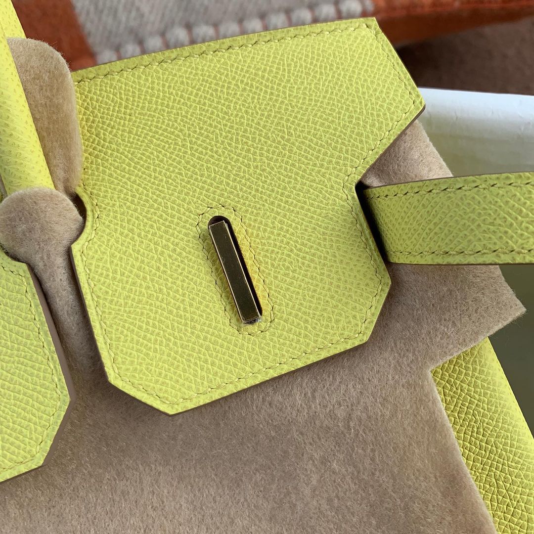 BIRKIN 30 EPSOM LEATHER LIME WITH GOLD HARDWARE (GHW)