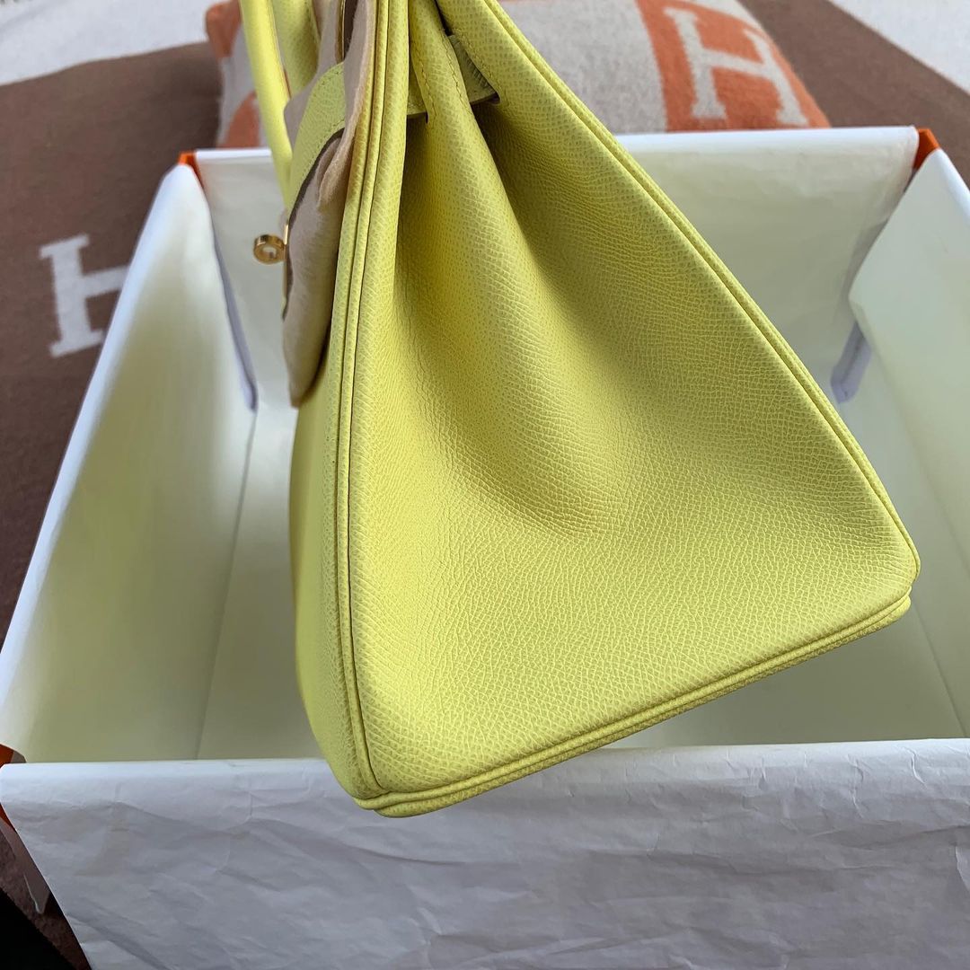 BIRKIN 30 EPSOM LEATHER LIME WITH GOLD HARDWARE (GHW)