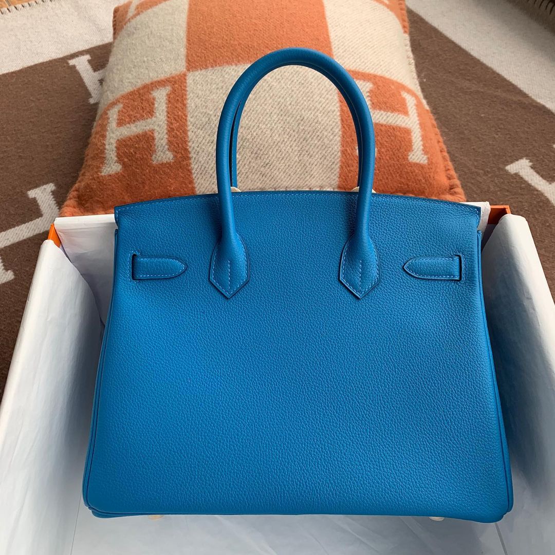 BIRKIN 30 TOGO LEATHER BLEU ZANZIBAR WITH GOLD HARDWARE (GHW)