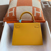 KELLY 25 EPSOM LEATHER JAUNE AMBRE WITH GOLD HARDWARE (GHW)