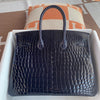 BIRKIN 35 SHINY NILOTICUS CROCODILE LEATHER BLEU SAPPHIRE WITH PALLADIUM HARDWARE (PHW)