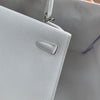 KELLY 25 EPSOM LEATHER BLANC (WHITE) WITH PALLADIUM HARDWARE (PHW)