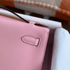 KELLY POCHETTE SWIFT LEATHER ROSE CONFETTI WITH PALLADIUM HARDWARE (PHW)