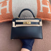 MINI KELLY II (20) BLACK BOX LEATHER WITH GOLD HARDWARE (GHW)