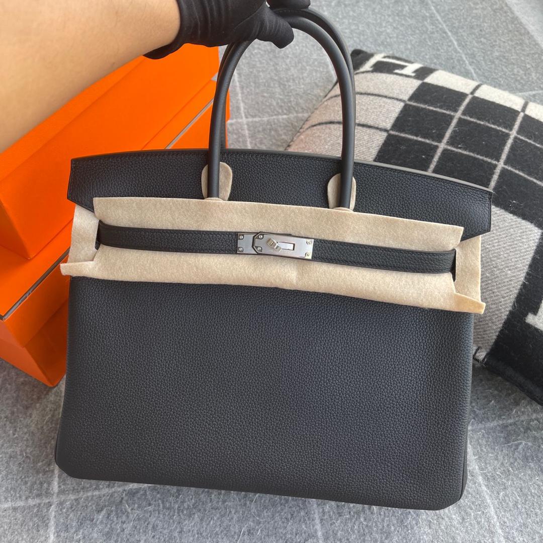 BIRKIN 35 TOGO LEATHER NOIR (BLACK) WITH PALLADIUM HARDWARE (PHW)